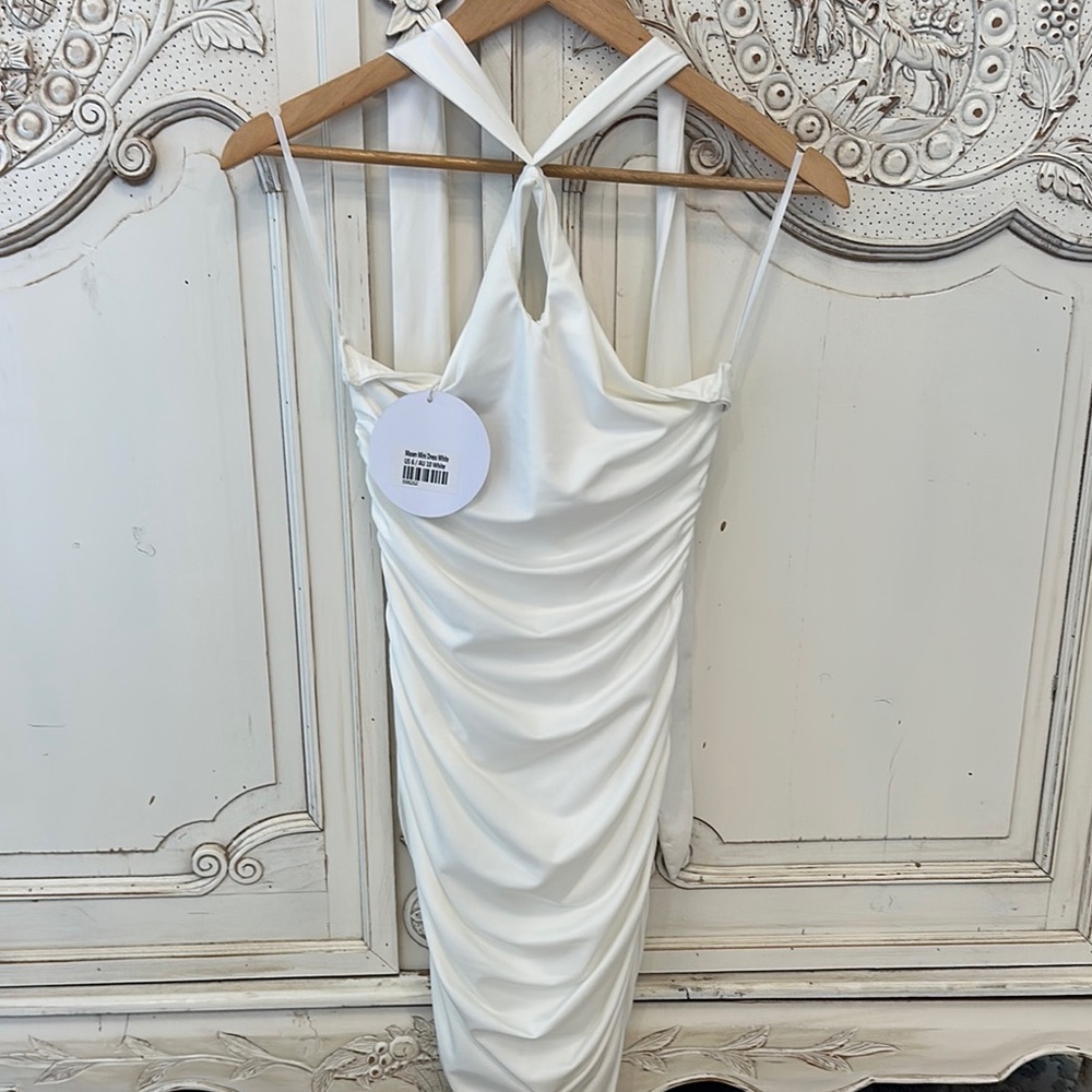 Princess Polly White Halter Bodycon Dress